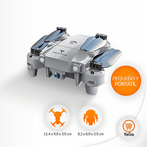 Mini Dron Snaptain A10 Plegable Con Camara Hd 720p Fpv Wifi Color Gris