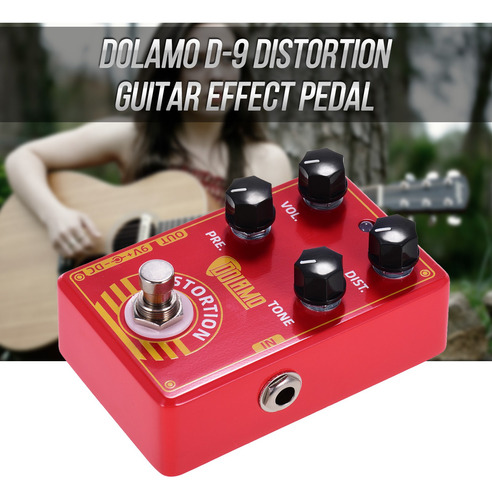 Pedal De Efeito De Guitarra De Distorção Dolamo D-9 Com Pres