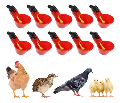 10 Bebederos Automaticos Para Pollo Pato Gallo Ganzo Granja