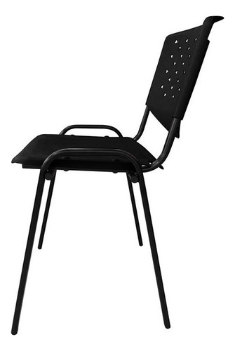 Silla Económica Plástica Apilable Campbell X6 Estructura De La Silla Negro