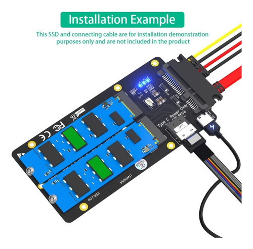 Sata M.2 Nvme/sata 2 En 1 A Sff- 8654 Y Adaptador Sata