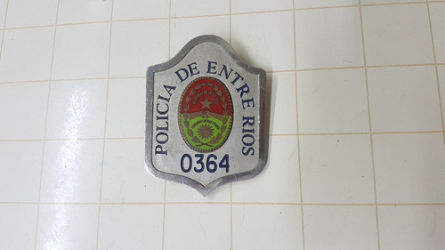 Antigua Placa De La Policía De Entre Ríos