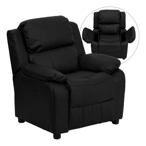 Sillon Reclinable Flash Furniture De Lujo, De Cuero, Muy Aco