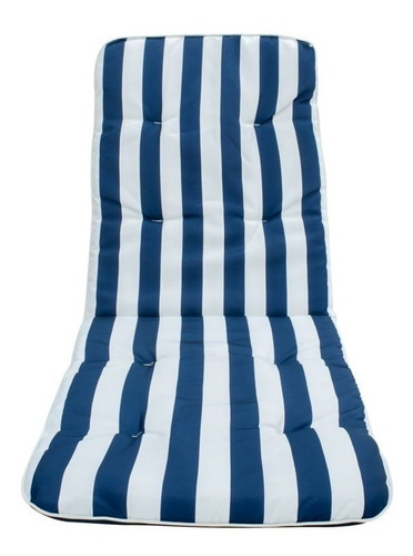 Imagen 4 de 5 de Cojín Colchoneta Para Reposera Azul 190x58cm Piscina Terraza