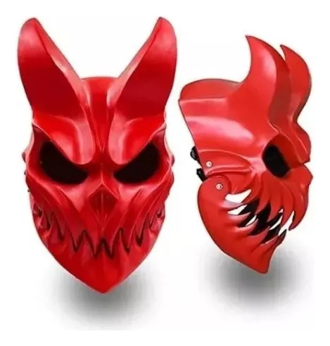 Máscara De Demonio De Halloween Slaughter To Preva De Pvc.