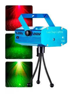 Set 3x2 Mini Proyector Laser Luces Multipunto Audiorítmico