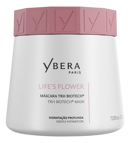 Máscara Ybera Paris Life's Flower hidratação de 200mL 200g