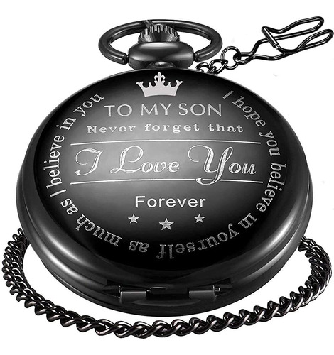 Lymfhch Reloj De Bolsillo Negro Personalizado Patron Steampu
