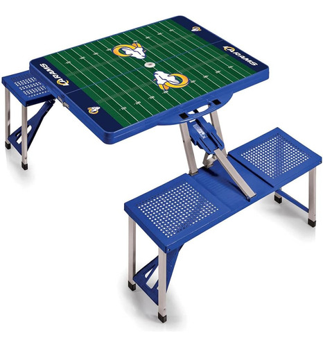 Mesa De Picnic Portátil Azul De Los Angeles Rams Field