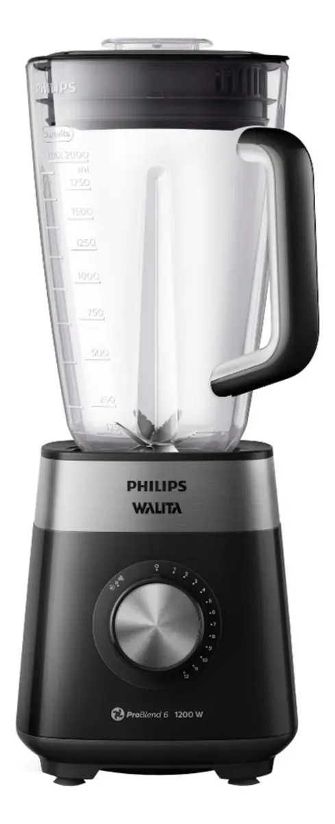 Liquidificador Philips Walita RI2242/90 Série 5000 3 Litros 1200W 12 Velocidades Preto