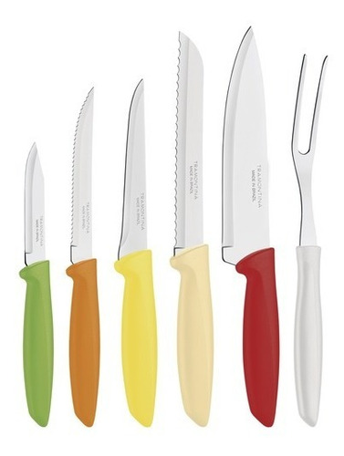 Jogo Facas Faqueiro Misto 6 Peças Plenus Aço Inox Tramontina