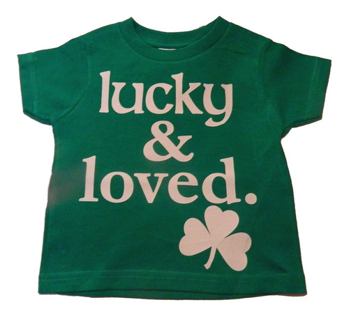 Custom Kingdom Baby Boys/girls Lucky And Loved Irish Shamro.