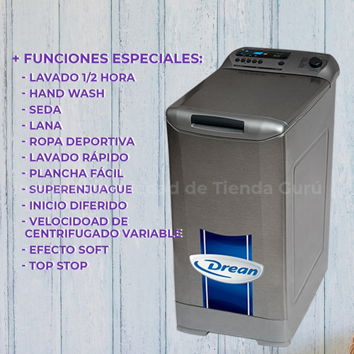 Imagen 5 de 7 de Lavarropas Carga Superior Drean Design Gold 10.8 Silver 8kg