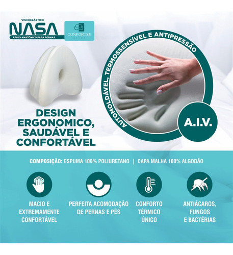 Kit 2 Almofadas Ortopédicas Para Dormir Tranquilo Branco