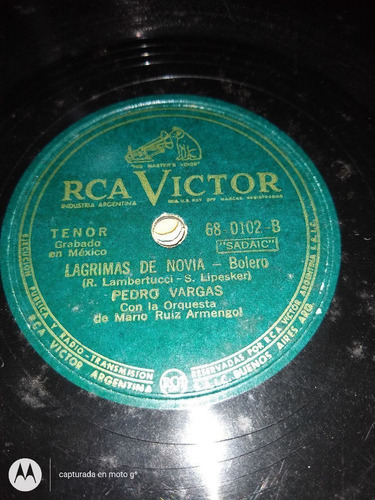 Pasta Pedro Vargas Rca Victor C100