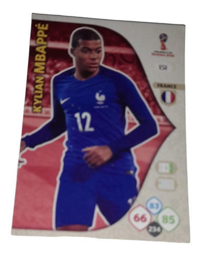 Carta Adrenalyn Mundial Rusia 2018 Mbappe Nº151