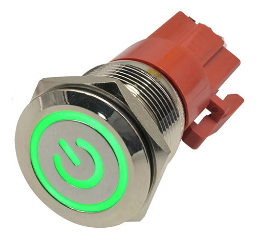 Boton Metalico Push Button Switch Iluminado 19mm 12v 5a Ip65