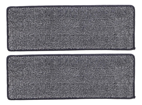 2 Unid. Refil Flat Mop Lavável Microfibra Troca Fácil Rodo Cor Cinza-escuro
