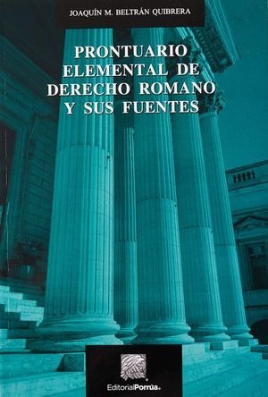 Libro Prontuario Elemental De Derecho Romano Y Sus  Original