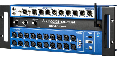 Mesa De Som Digital Soundcraft Ui24r Com Bag Acolchoada