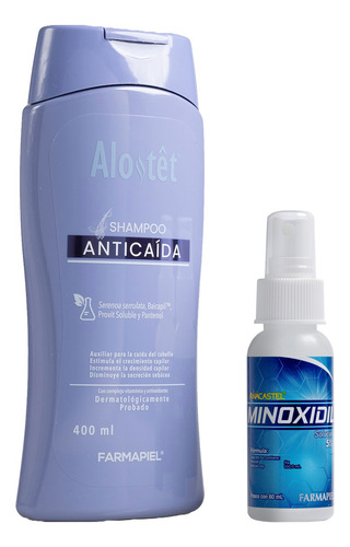 Minoxidil 5% Anacastel + Shampoo Anticaída Alostet 400ml