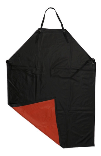 Delantal Sin Mangas Impermeable Pvc Negro Para Carnicero Coc