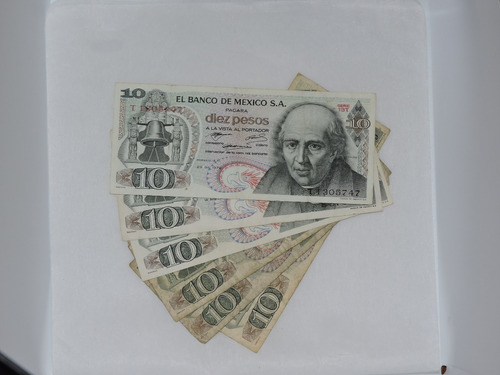 Billetes $10 M. Hidalgo