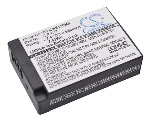 Bateria Para Canon Lpe17 Cne170mx 7.4v 950mah Con Cargador 