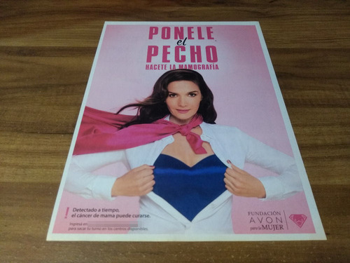 (ph505) Publicidad Natalia Oreiro * Fundacion Avon (Usado)