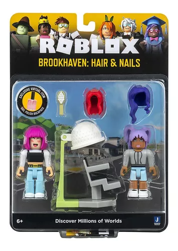 Roblox - 2 Bonecos De 7cm - Brookhaven Hair And Nails