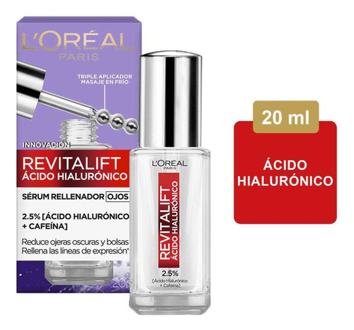 Loreal Revitalif Rellenador De Ojos Hialuronico + Cafeina 