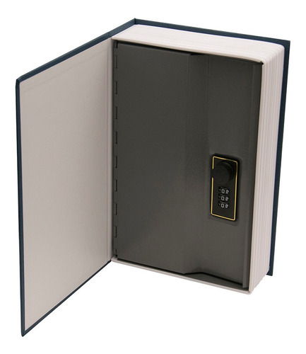 Imagen 2 de 6 de Caja Fuerte Simulada Libro Con Candado Combinacion Rex