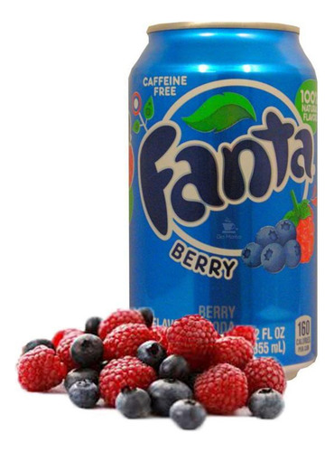 Fanta Blue Berry Mirtilo 12 Latas 355ml Coca-cola