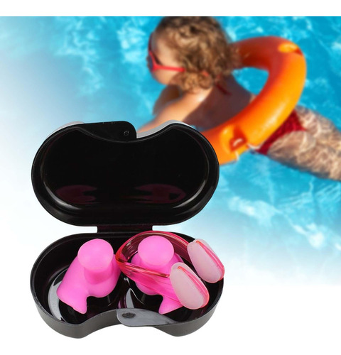Fs 2 Juego De Tapones Para Los Oídos Para Natación, Rosa