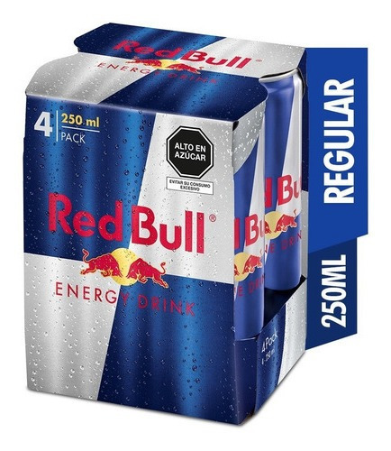 Red Bull Pack De 4 Unid Lata 250 Ml