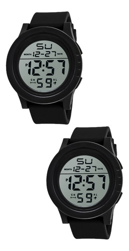 Reloj Deportivo Impermeable De 2 Piezas Para Adolescentes