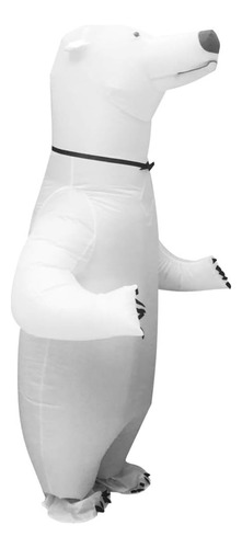Arokibui Disfraz De Oso Polar Blanco Inflable De Cuerpo Comp