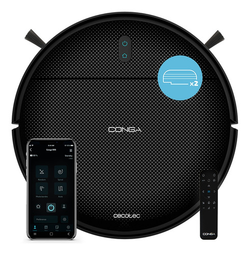 Robot Aspirador 4937 Conga 999 Origin X-treme Negro Cecotec Negro