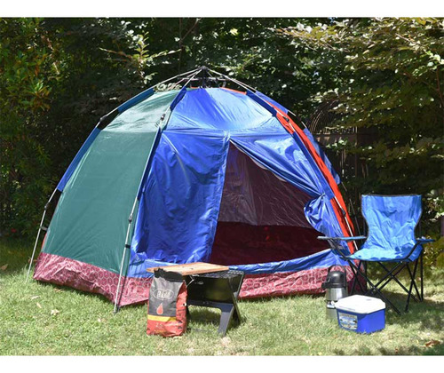 Imagen 1 de 2 de Carpa Camping 6 Personas Automática Impermeable Bighouse
