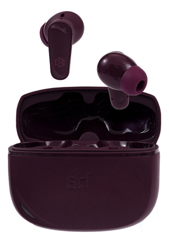 Audífonos Inalámbricos Tws Stf One Enc 7hrs Color Vino