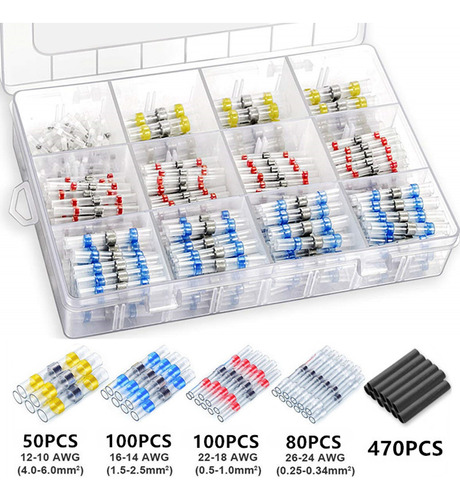 Kit Conectores Cable Soldadura Termocontraíble 800 Piezas