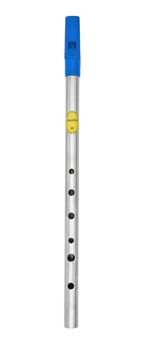Tin Whistle Flauta Irlandesa Feadóg Ré Niquelada/bocal Azul