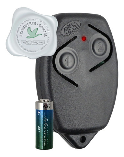 Controle Remoto Tx 433mhz Hcs Motor Rossi Portão Eletrônico Cor Rossi Oval Preto