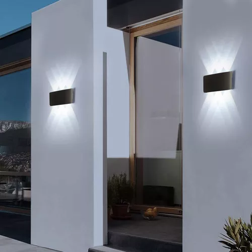 Luz Led Foco Aplique Pared 6 Leds Luz Fría/cálida Exterior