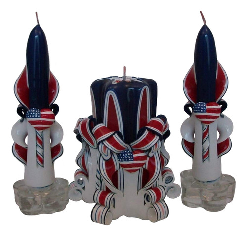 Patriotica Centerpiece Candle Set