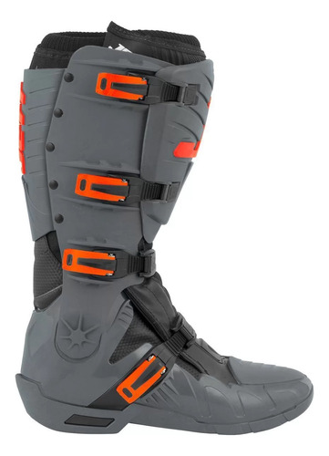 Botas Jett Lite Brasil Motocros Color Gris Con Naranja