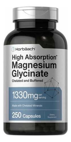 Horbaach Glicinato De Magnesio 1330mg / 250capsulas