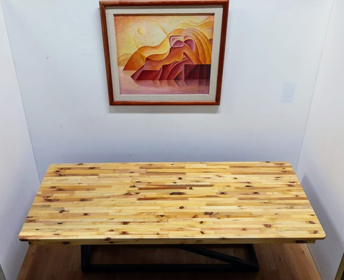 Mesa De Comedor, Madera De Pino Ensamblado.