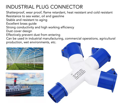 Conector Plugue Industrial: Soquete De 1 Entrada, 3 Saídas!