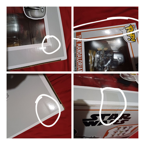 Funko Pop Star Wars The Mandalorian On Speeder (caja Dañada)